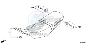 CRF250LE CRF250L Korea - (KO) drawing SEAT