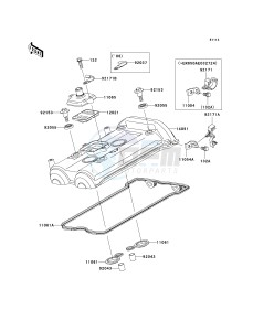 EX 650 A [NINJA 650R] (A6F-A8F) A6F drawing CYLINDER HEAD COVER