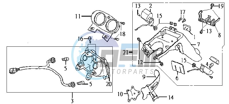 TAIL LIGHT - INDICATORS - REAR MUDGUARD