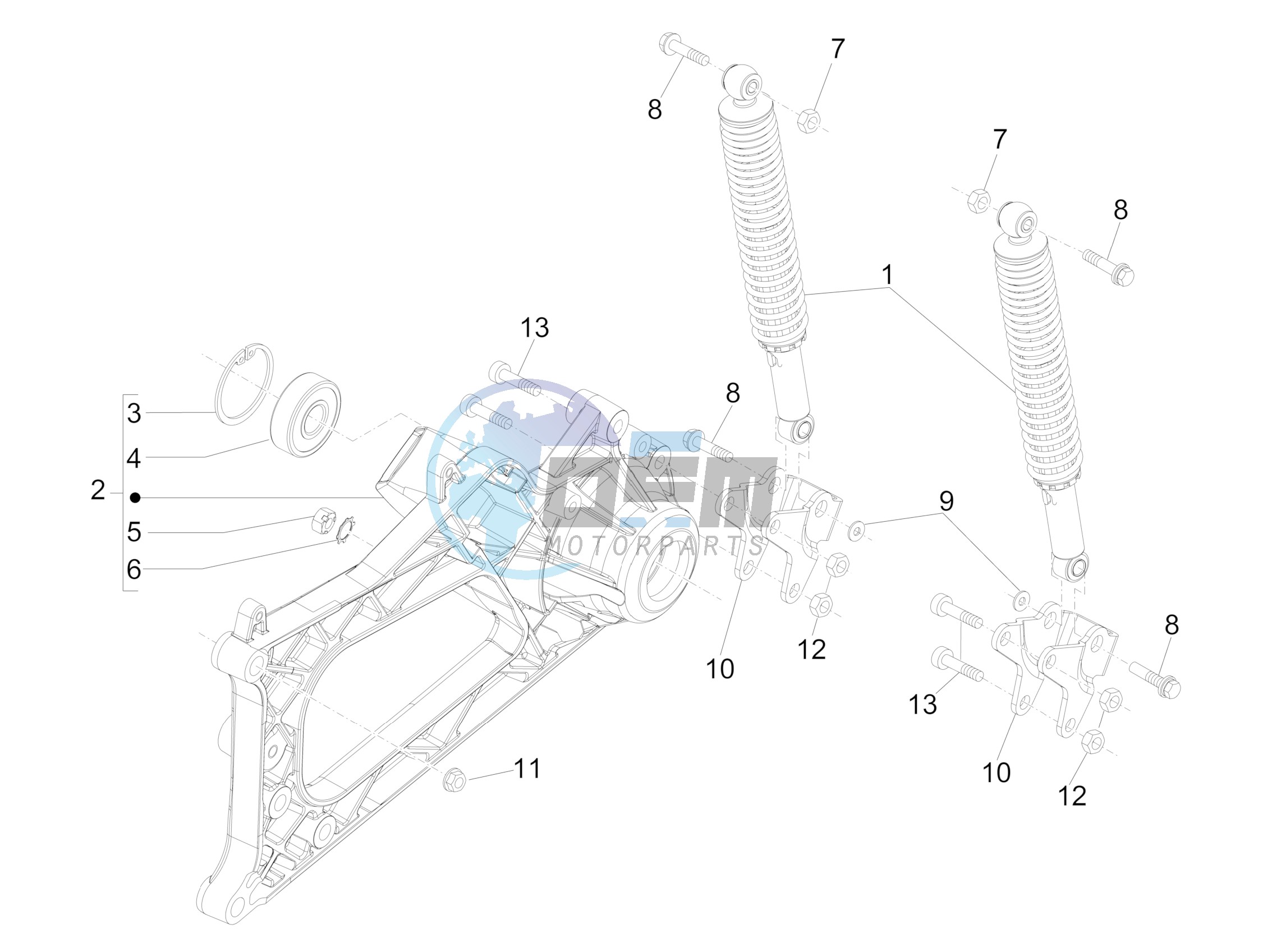 Rear suspension - Shock absorber/s