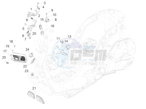 GTS 150 SUPER 4T 3V IE ABS E4 (EMEA) drawing Voltage Regulators - Electronic Control Units (ecu) - H.T. Coil