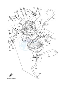 YXM700E YXM700PF VIKING (1XPS) drawing CYLINDER HEAD