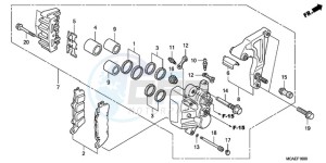 GL1800A France - (F / CMF) drawing REAR BRAKE CALIPER