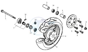 JET ONE 50 drawing FRONT WHEEL