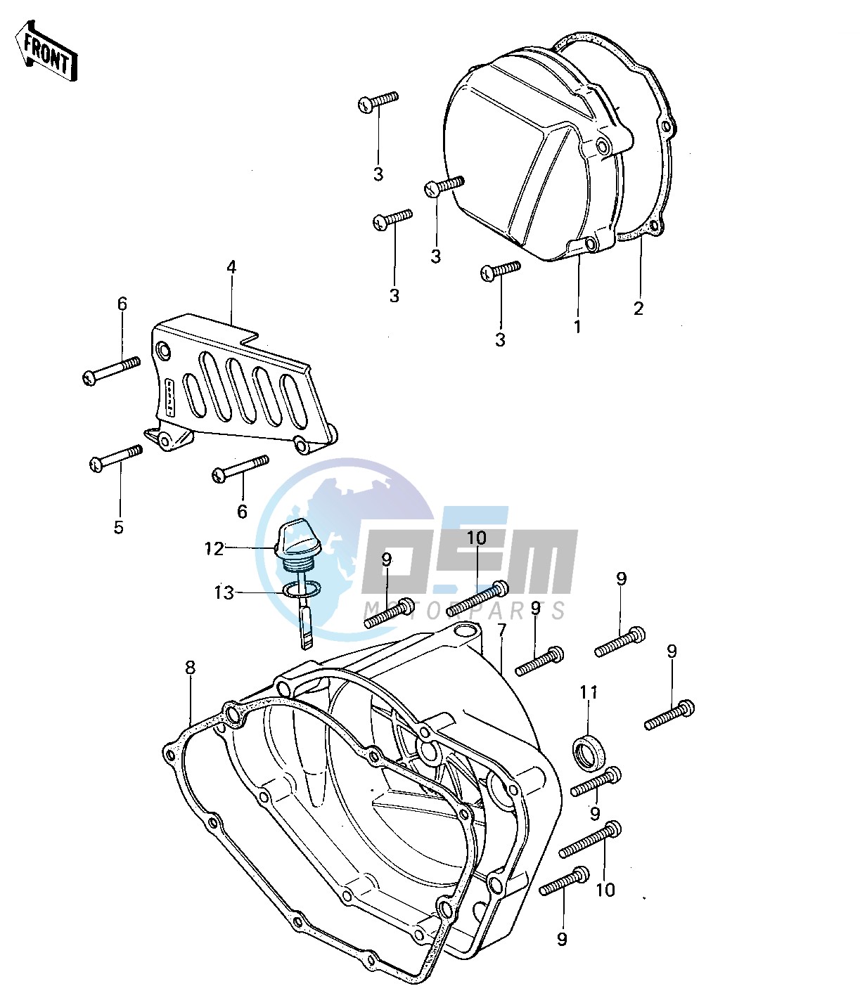 ENGINE COVERS -- 78-79 KX125-A4_A5- -