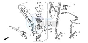 CB600F2 CB600F drawing FRONT BRAKE MASTER CYLINDER (2)