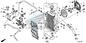 CRF250LAH CRF250LA ED drawing RADIATOR