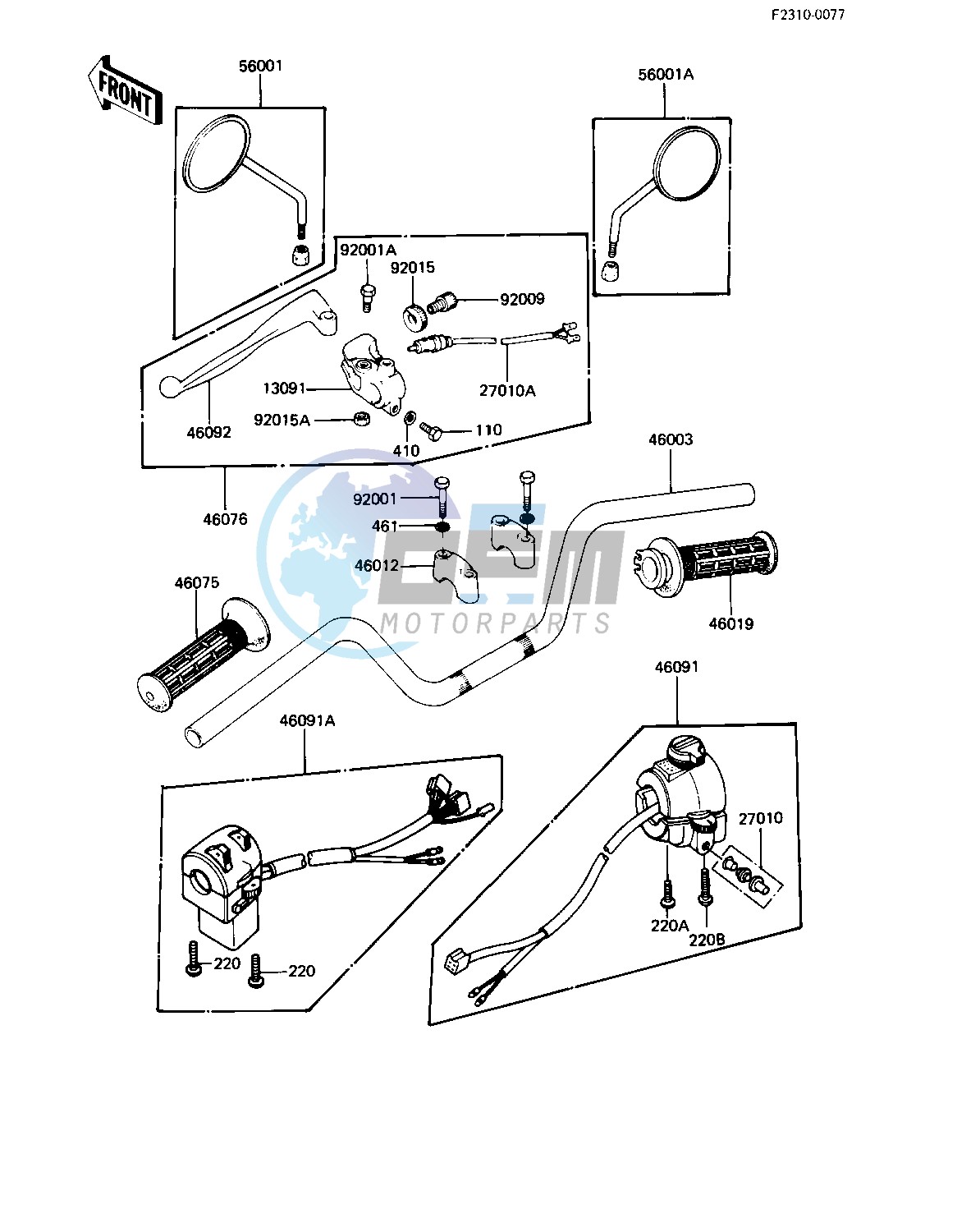 HANDLEBAR -- 82-83 C3_C4- -