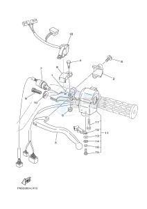 YFM350FWA YFM35FGB GRIZZLY 350 4WD (1NS3 1NS3 1NS4) drawing HANDLE SWITCH & LEVER