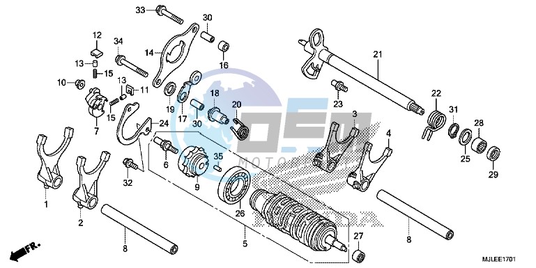 GEARSHIFT DRUM ( NC700SD/ 750SD)