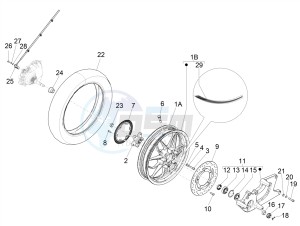 Medley 125 4T ie ABS E4 (EMEA) drawing Rear wheel