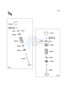 NINJA ZX-6R ZX600R9F FR GB XX (EU ME A(FRICA) drawing Valve(s)