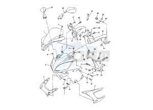 FZ6-S FAZER 600 drawing COWLING