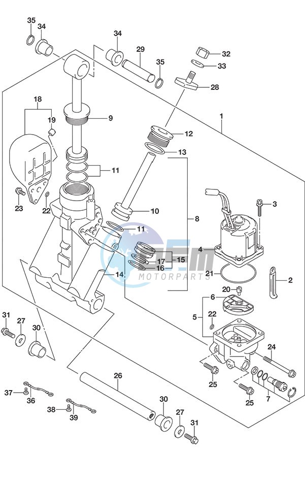 Trim Cylinder w/Transom (L)