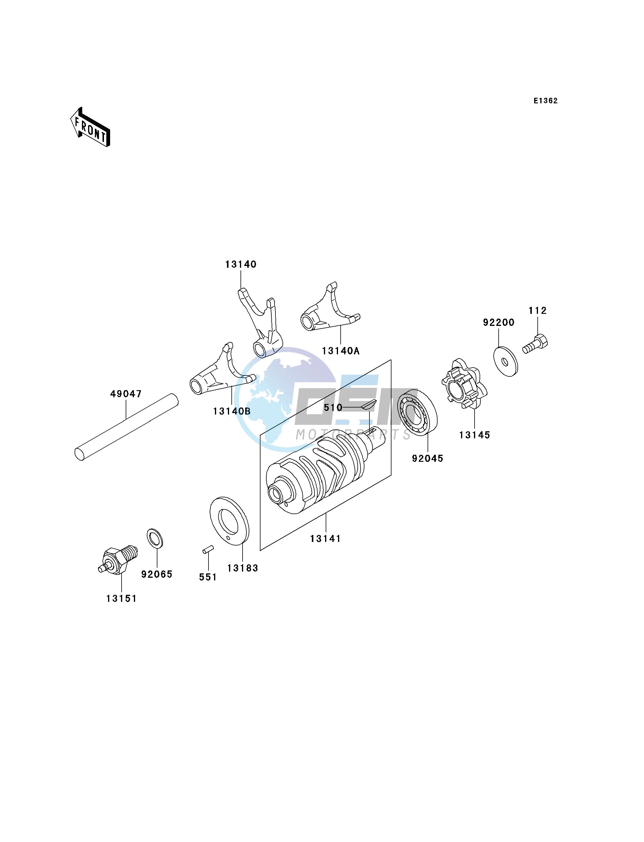 GEAR CHANGE DRUM_SHIFT FORK-- S- -