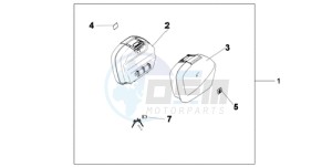 XL700VA9 UK - (E / ABS MKH SPC) drawing PANNIER SET