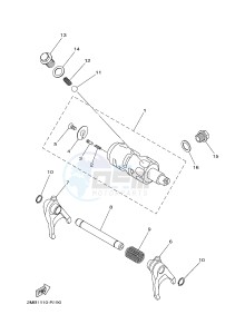 YXE700 YXE70WPAJ WOLVERINE R (B3D5) drawing SHIFT CAM & FORK