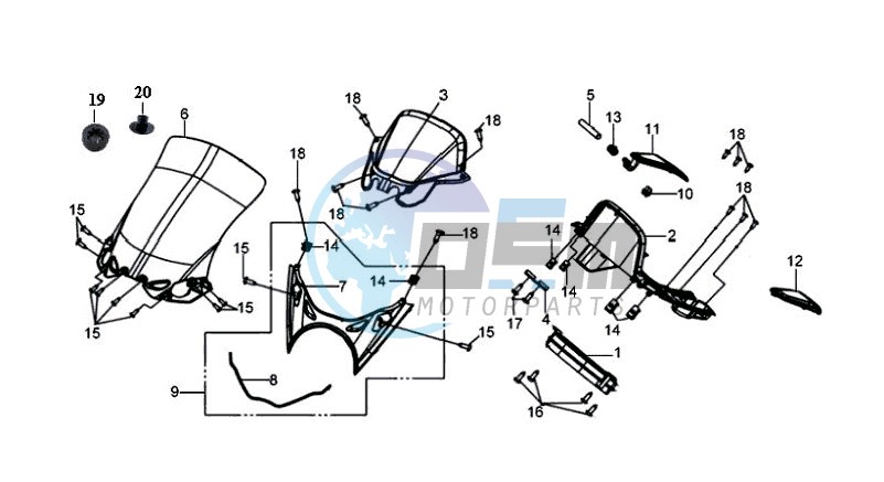 WINDSCREEN - HANDLEBAR COVER