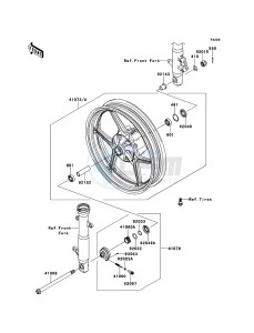 NINJA_250R EX250K9FA GB XX (EU ME A(FRICA) drawing Front Hub