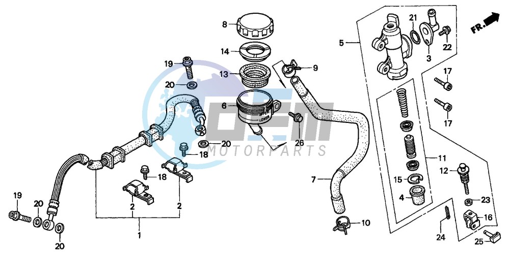 REAR BRAKE MASTER CYLINDER