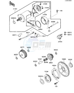 KL 600 B [KL600] (B1-B2) [KL600] drawing STARTER MOTOR_STARTER CLUTCH