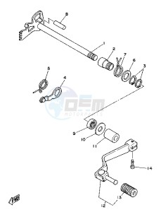 TT A 350 drawing SHIFT SHAFT