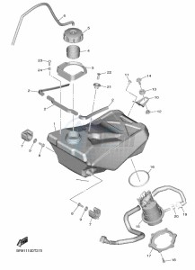 YZ450F (B2W6) drawing FUEL TANK