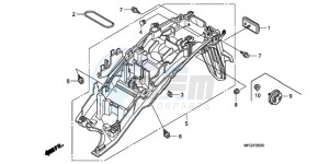 CB600FA Europe Direct - (ED / 25K) drawing REAR FENDER