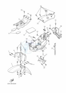 XSR700 MTM690-U (B9J2) drawing FENDER