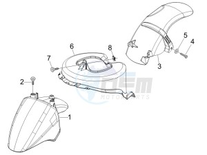 Fly 150 4t e3 drawing Wheel housing - Mudguard