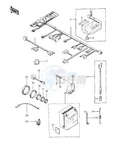 KZ 400 A (A1-A2) drawing CHASSIS ELECTRICAL EQUIPMENT