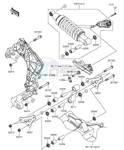 Z1000SX_ABS ZX1000MEF FR GB XX (EU ME A(FRICA) drawing Suspension/Shock Absorber