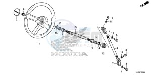 SXS700M2H Europe Direct - (ED) drawing STEERING WHEEL/STEERING SHAFT (SXS700M2/M4)