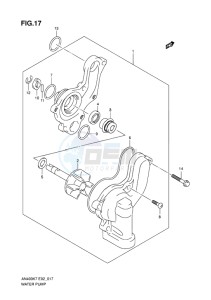 AN400 BURGMAN EU-UK drawing WATER PUMP