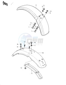 KL 250 A [KLR250] (A3-A4) [KLR250] drawing FENDERS -- 80-81 KL250-A3_A4- -