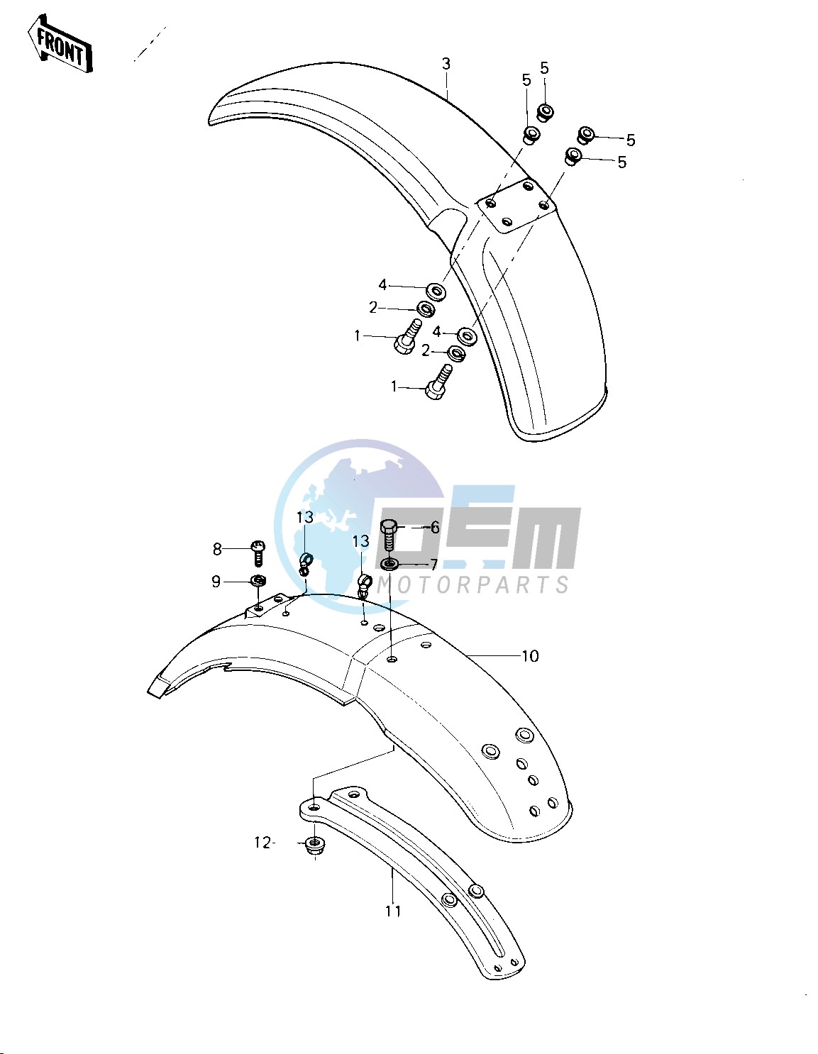 FENDERS -- 80-81 KL250-A3_A4- -