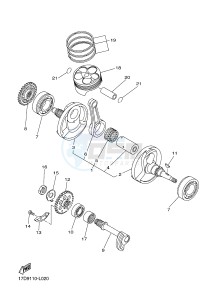 YZ250F (17DH 17DJ 17DK 17DL) drawing CRANKSHAFT & PISTON