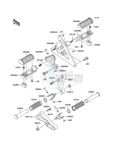 VN1600 MEAN STREAK VN1600B7F GB XX (EU ME A(FRICA) drawing Footrests