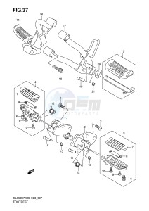 DL650 (E3-E28) V-Strom drawing FOOTREST