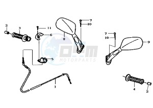 SUPER DUKE - 150 cc drawing THROTTLE CONTROL