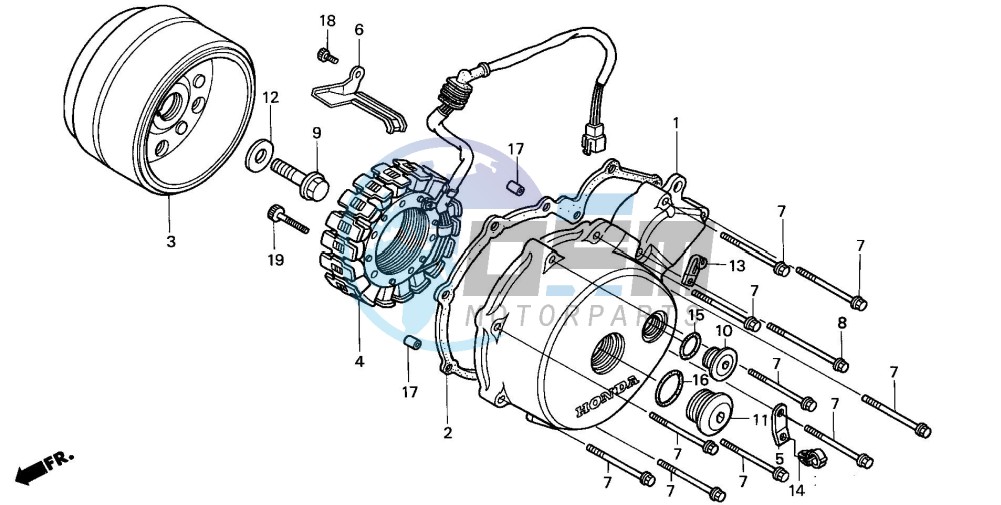 LEFT CRANKCASE COVER/ GENERATOR