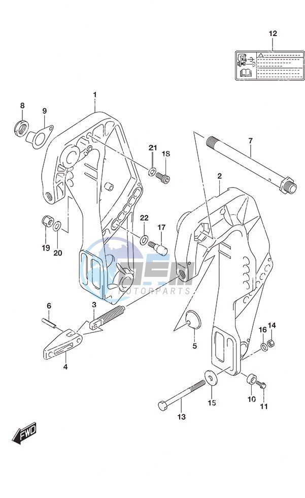 Clamp Bracket w/Power Tilt