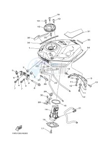 MT07 MT-07 700 (1WSH 1WSJ) drawing FUEL TANK