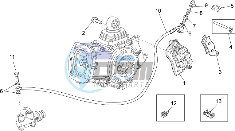 Rear brake caliper