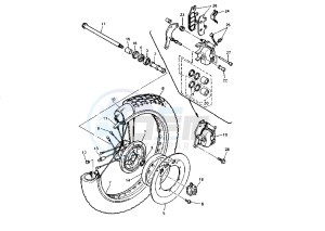 XT E 600 drawing FRONT WHEEL