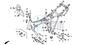 CB250 TWO FIFTY drawing FRAME BODY