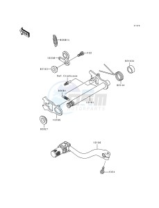 KX 125 H [KX125] (H1-H2) [KX125] drawing GEAR CHANGE MECHANISM