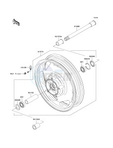 VN 1600 A [VULCAN 1600 CLASSIC] (A6F-A8FA) A6F drawing FRONT WHEEL