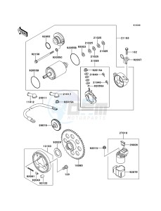 KLF250 KLF250-A3 EU GB drawing Starter Motor