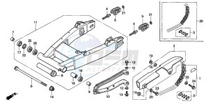 CB1000F drawing SWINGARM